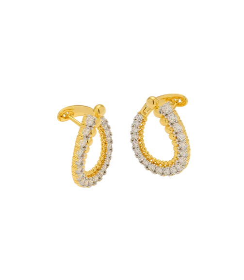 Breeze 213014.1 Gold Plated Silver Heart Earrings