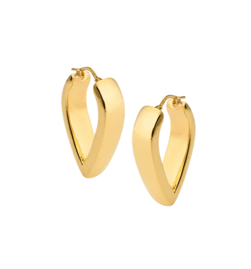 Breeze 213014.1 Gold Plated Silver Heart Earrings