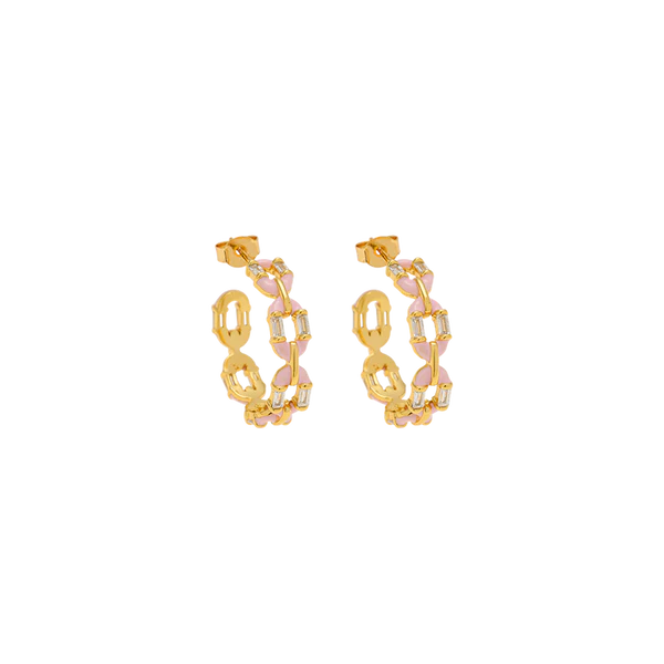 Breeze 213014.1 Gold Plated Silver Heart Earrings