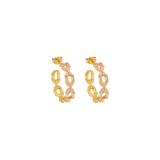 Breeze 213014.1 Gold Plated Silver Heart Earrings