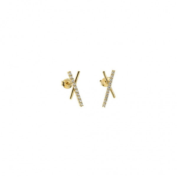 Breeze 213014.1 Gold Plated Silver Heart Earrings