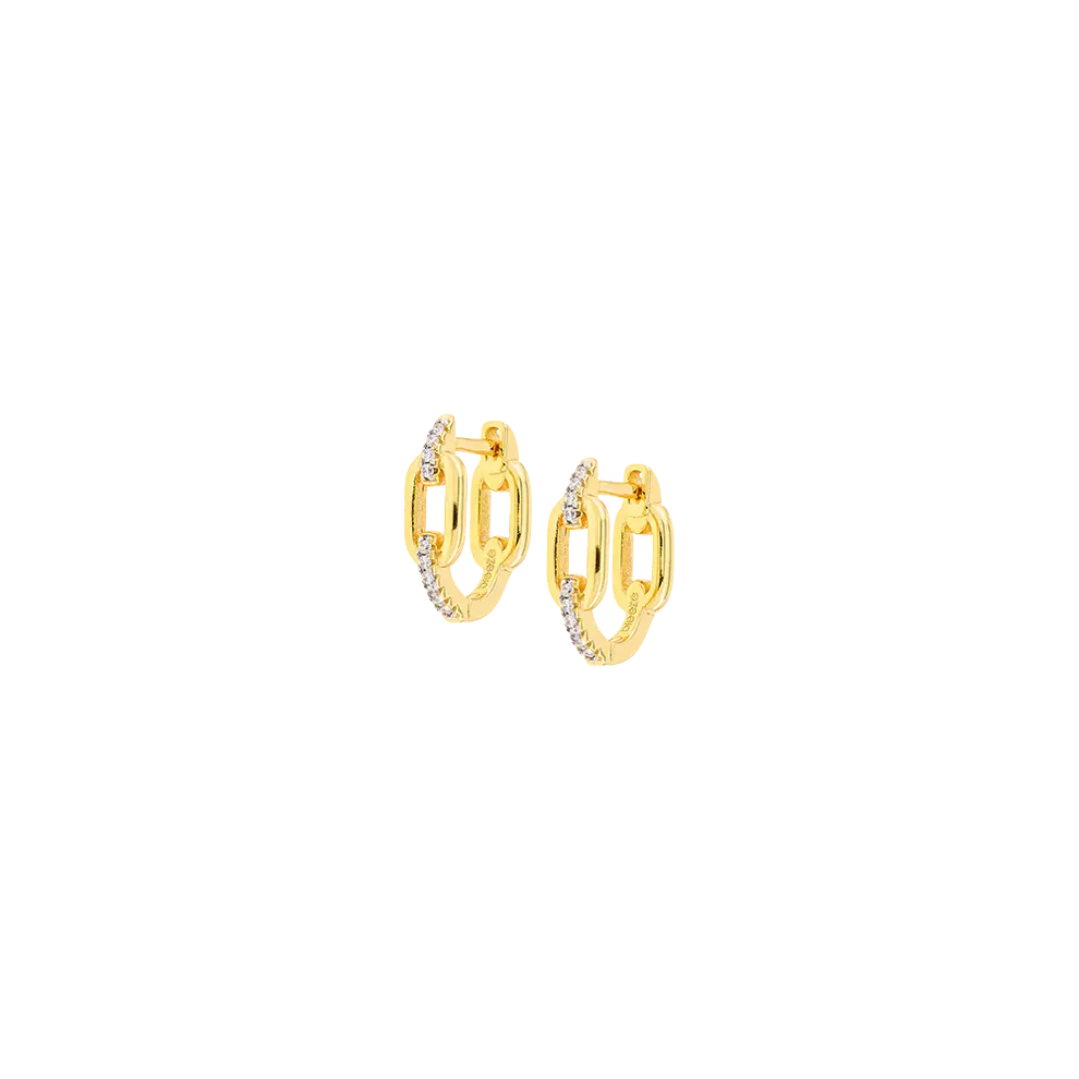 Breeze 212002.6 Gold Plated Silver Hoop Earrings
