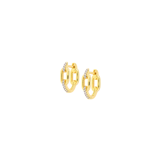 Breeze 212002.6 Gold Plated Silver Hoop Earrings