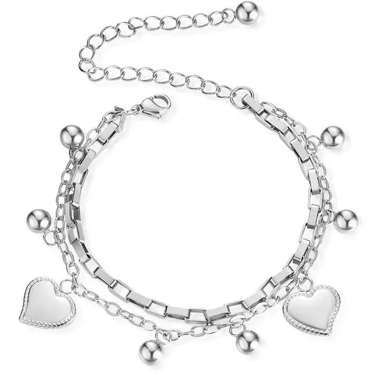 N00965G Riviera Stainless Steel Bracelet with Zirconia