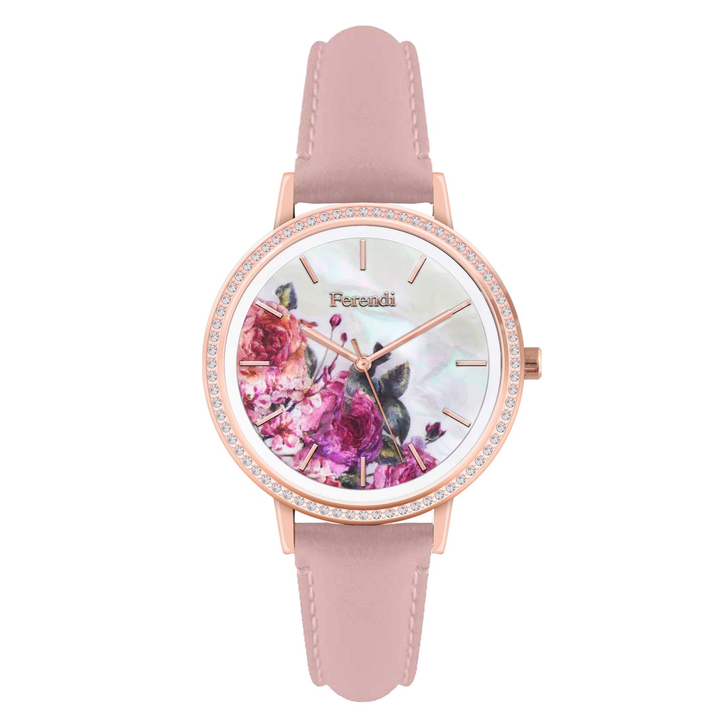 Ferendi 2601R-25 Rose Garden Pink Leather Strap