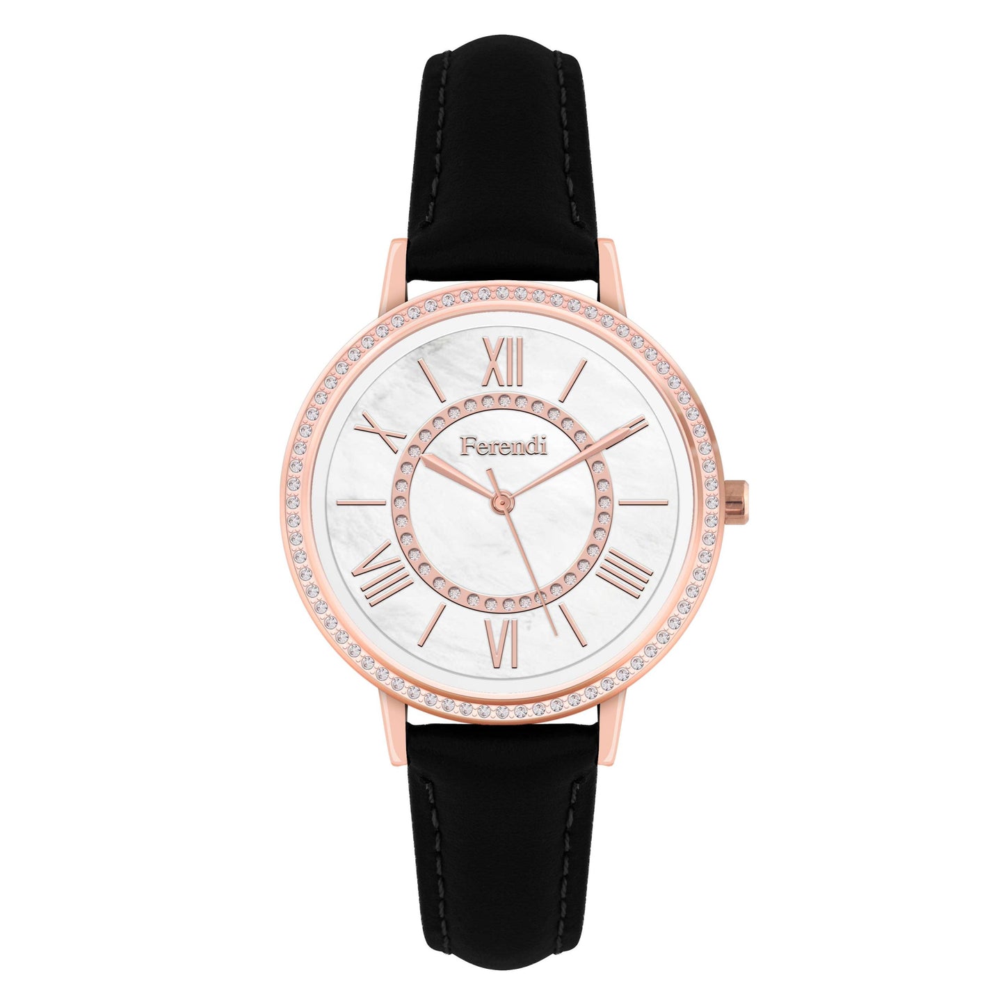 Ferendi 2601S-31 Mistique Black Leather Strap