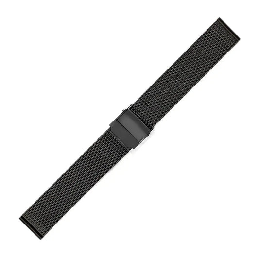Μπρασελέ 261B Black Stainless Steel Mesh Bracelet