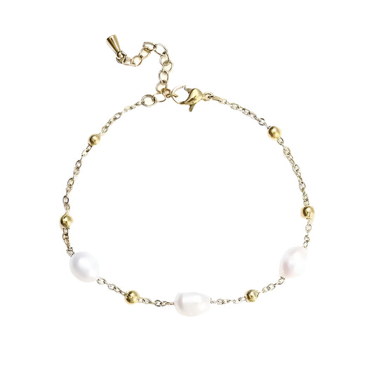 N00965G Riviera Stainless Steel Bracelet with Zirconia