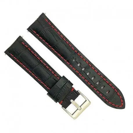 Λουρί 395.53 Black Leather Strap N22