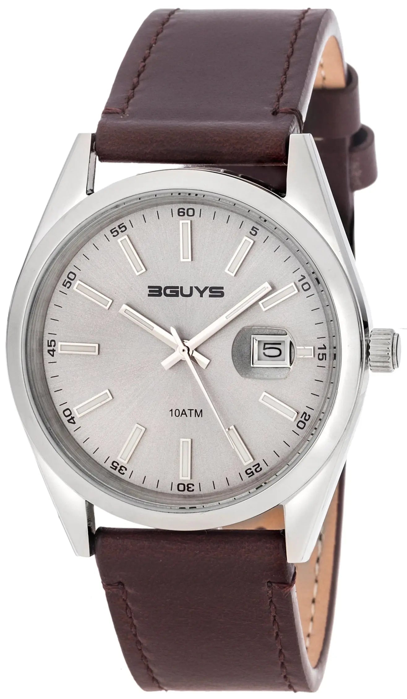 3GUYS 3G15022 Brown Leather Strap