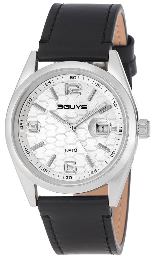 3GUYS 3G20321 Black Leather Strap