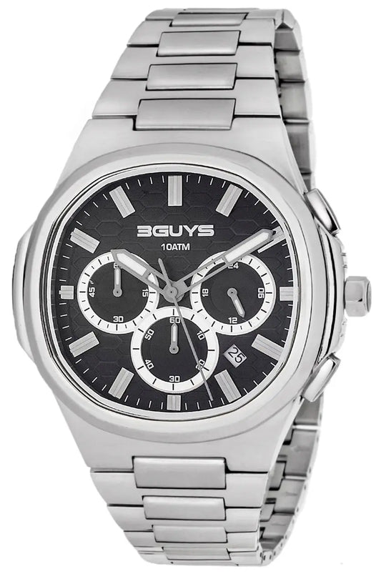 3GUYS 3G21006 Chronograph Silver Stainless Steel Bracelet