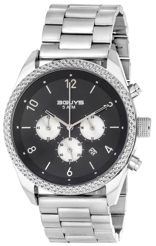 3GUYS 3G25025 Chronograph Silver Stainless Steel Bracelet