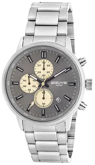 3GUYS 3G29002 Chronograph Silver Stainless Steel Bracelet