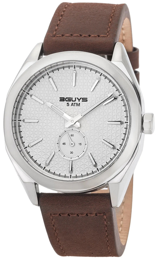 3GUYS 3G82003 Brown Leather Strap