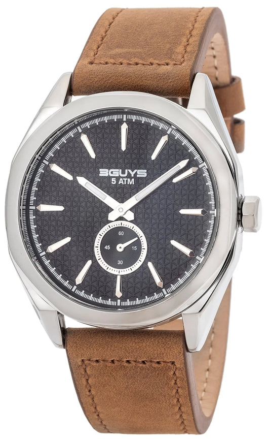 3GUYS 3G82005 Brown Leather Strap