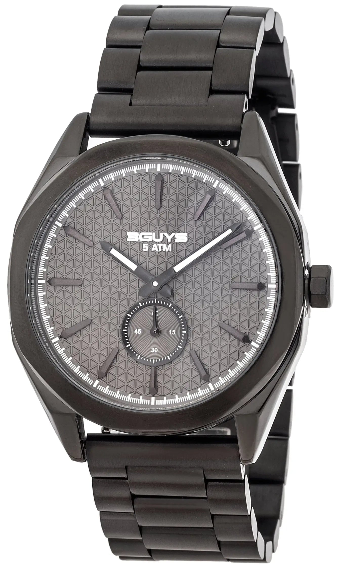 3GUYS 3G82022 Black Stainless Steel Bracelet