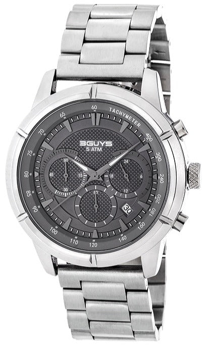 3GUYS 3G83024 Chronograph Stainless Steel Bracelet