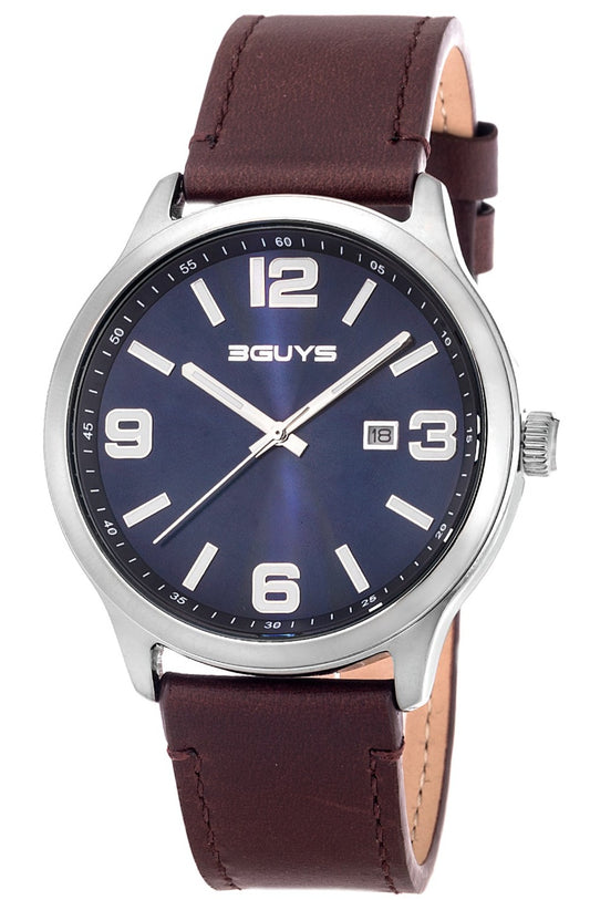 3GUYS 3G84002 Brown Leather Strap