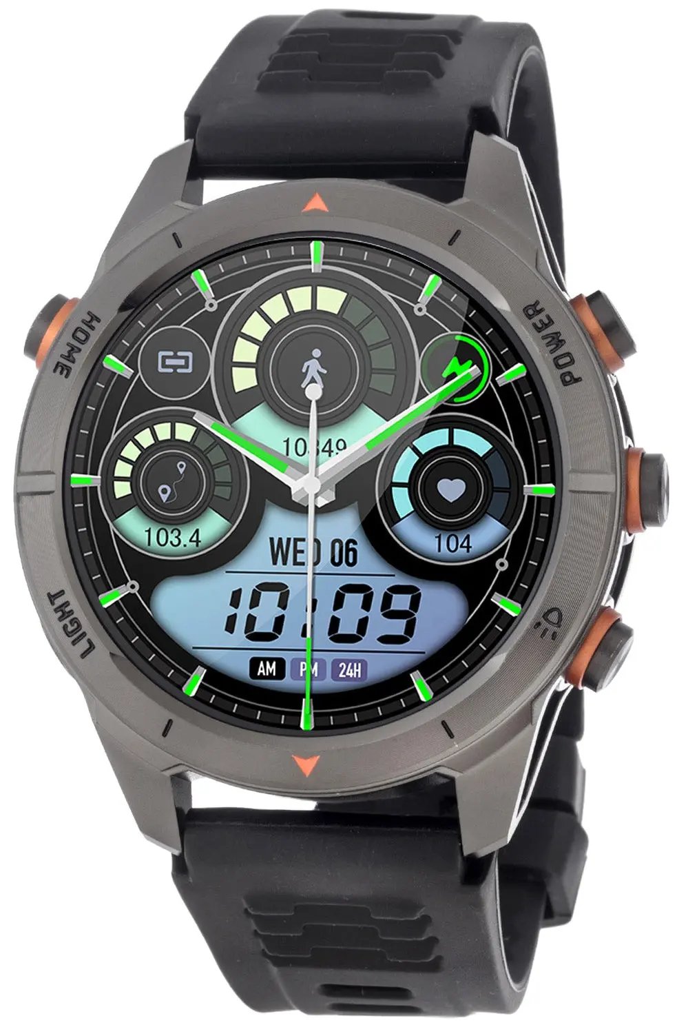 3GUYS 3GW8051 Smartwatch Black Rubber Strap