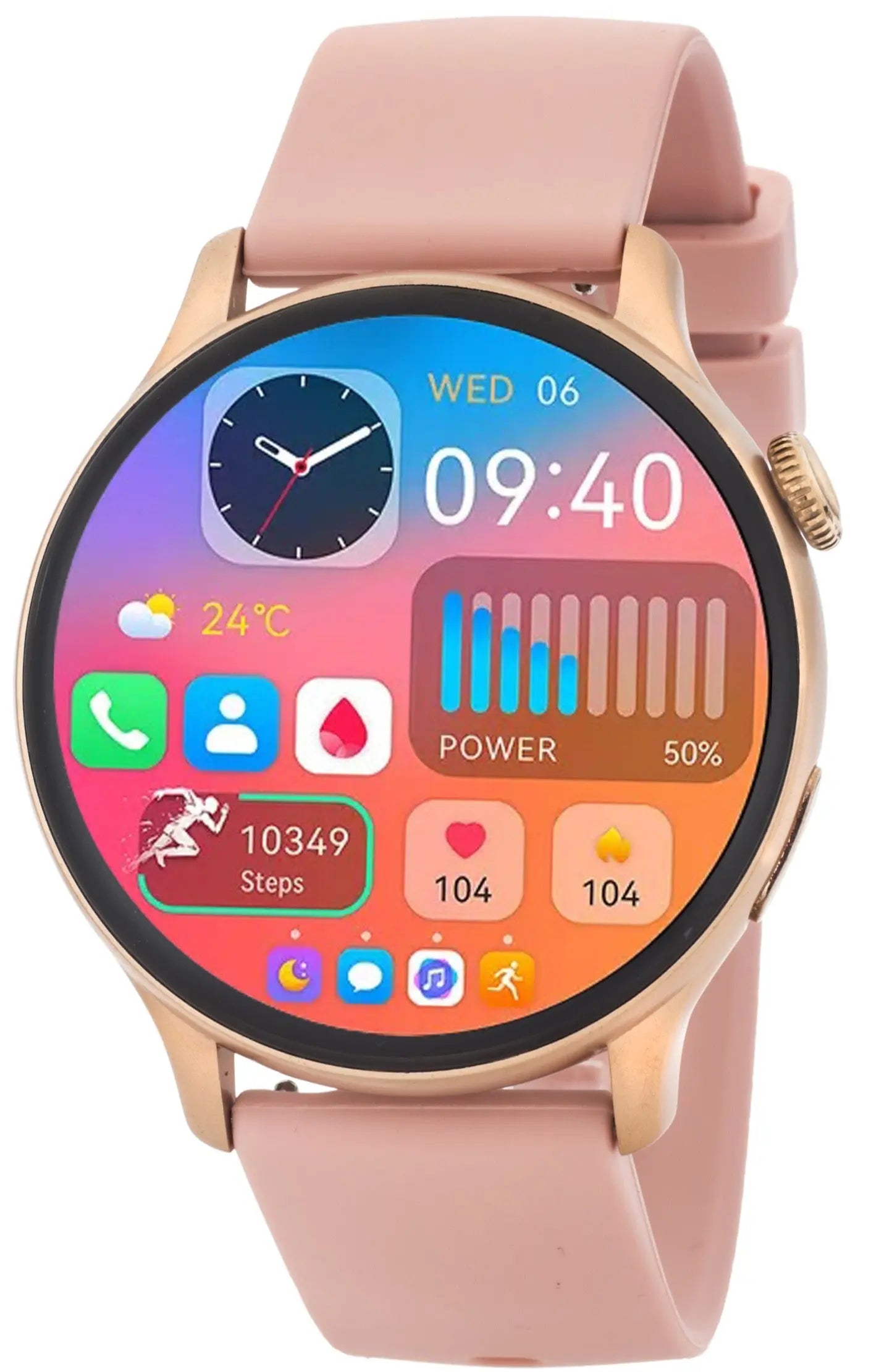 3GUYS 3GW8573 Smartwatch Pink Silicon Strap