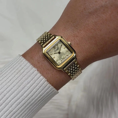 Cluse CW11825 Gracieuse Petit Lace Textured Gold Stainless Steel Bracelet