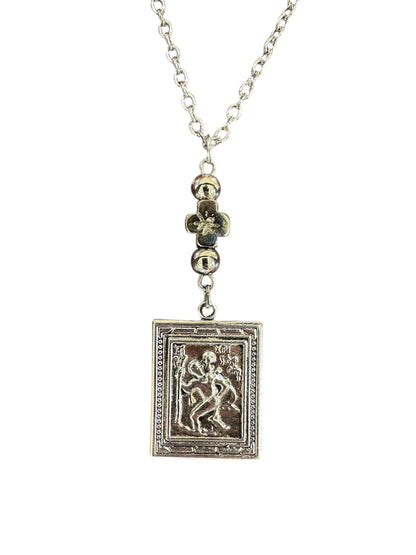 Φυλαχτό Αυτοκινήτου 40139 Διπλής Όψης Με Άγιο Χριστόφορο από Ατσάλι