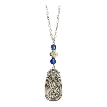 Φυλαχτό Αυτοκινήτου 40140 Διπλής Όψης Με Άγιο Χριστόφορο από Ατσάλι