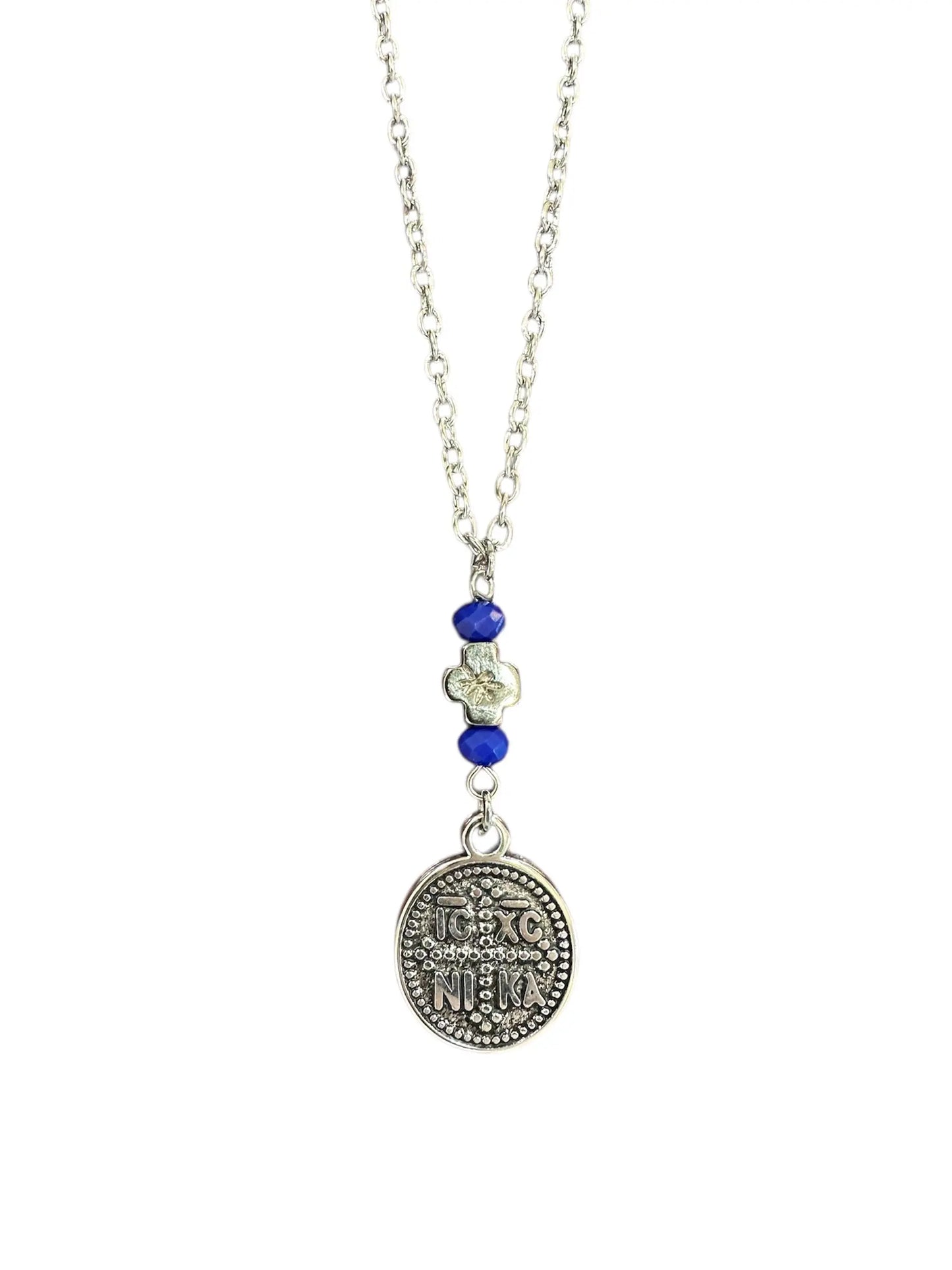 Car Amulet 40139 Double Sided Saint Christopher in Steel