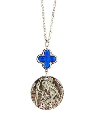 Φυλαχτό Αυτοκινήτου 40196 Διπλής Όψης Με Άγιο Χριστόφορο από Ατσάλι