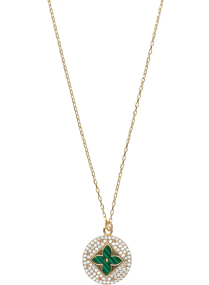 Breeze 411001.1 Gold Plated Silver Necklace with Zirconia