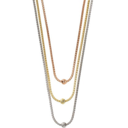 Breeze 411001.1 Gold Plated Silver Necklace with Zirconia