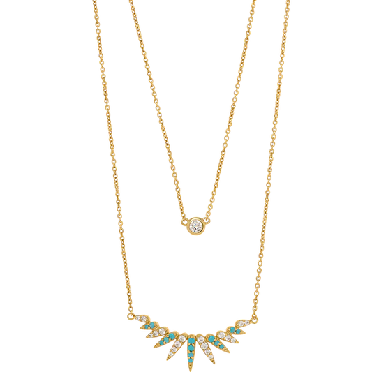 Breeze 413001.1 Gold Plated Silver Double Necklace