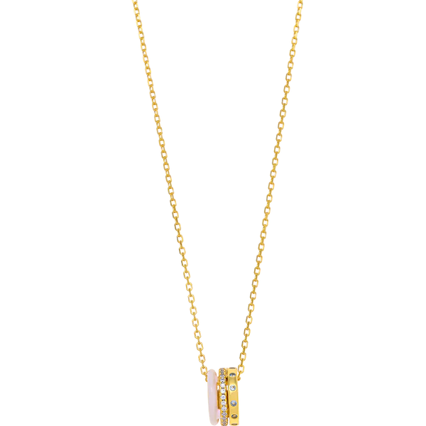 Breeze 413001.1 Gold Plated Silver Double Necklace