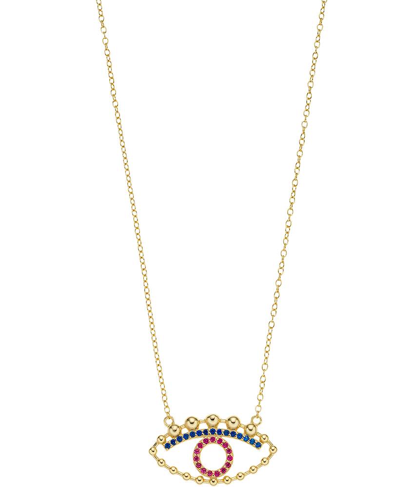 Breeze 411001.1 Gold Plated Silver Necklace with Zirconia