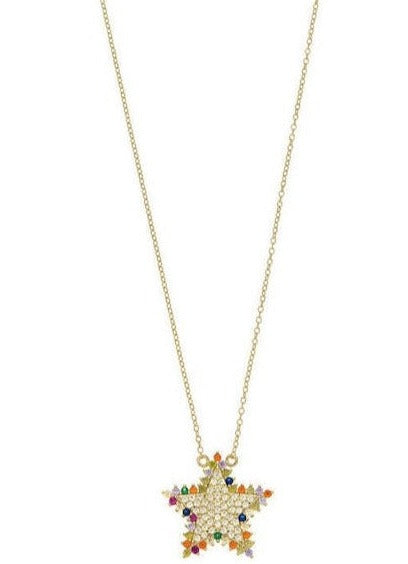 Breeze 411001.1 Gold Plated Silver Necklace with Zirconia