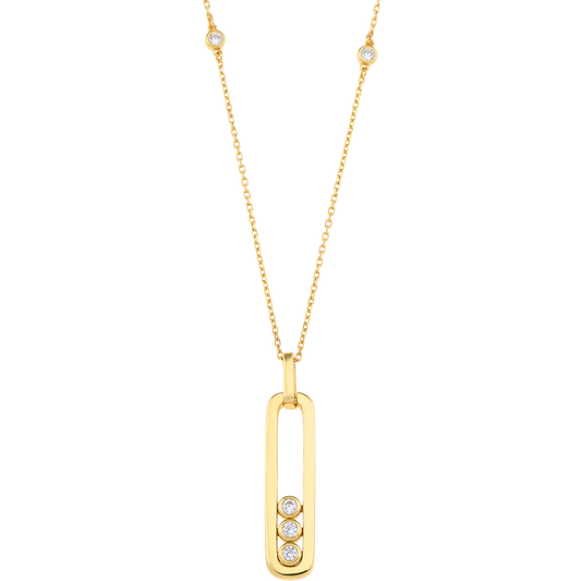 Breeze 413001.1 Gold Plated Silver Double Necklace