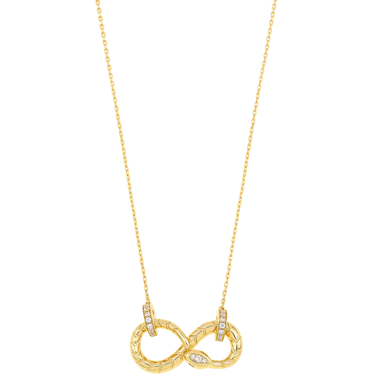 Breeze 413001.1 Gold Plated Silver Double Necklace