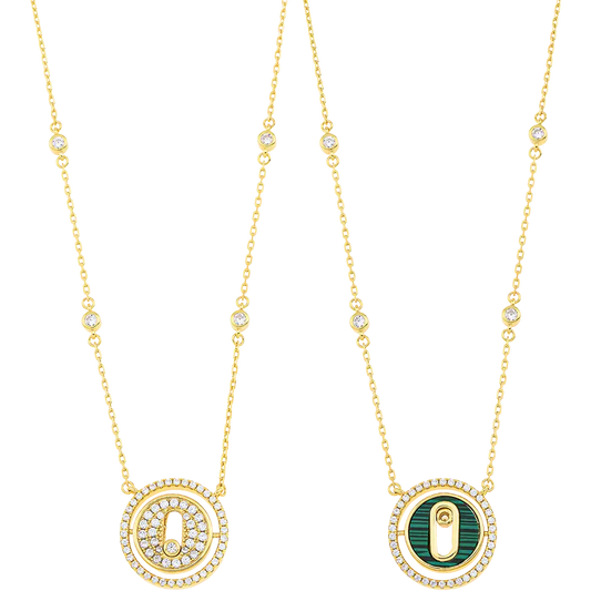 Breeze 413001.1 Gold Plated Silver Double Necklace