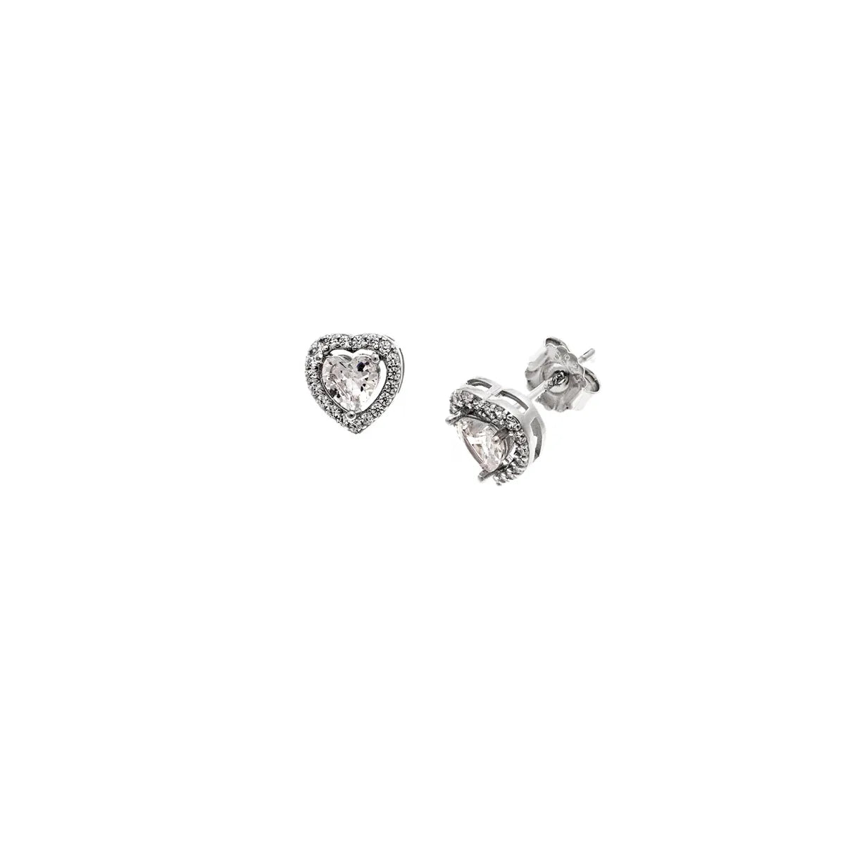 SC270-1W Stud Earrings in Platinum Plated Silver