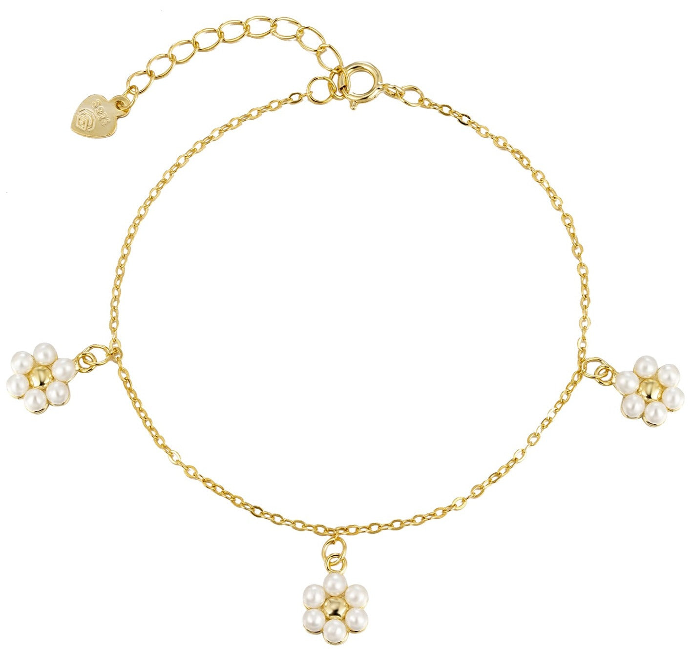 BR72274G Riviera Gold Plated Silver Bracelet with Zirconia