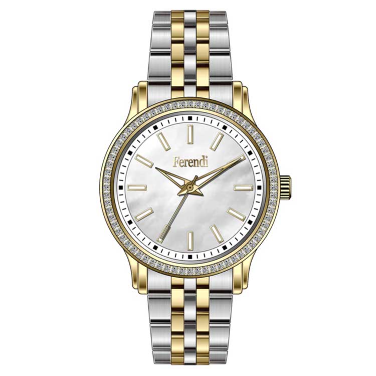 Ferendi 5500-3 Urban Chick Two Tone Stainless Steel Bracelet