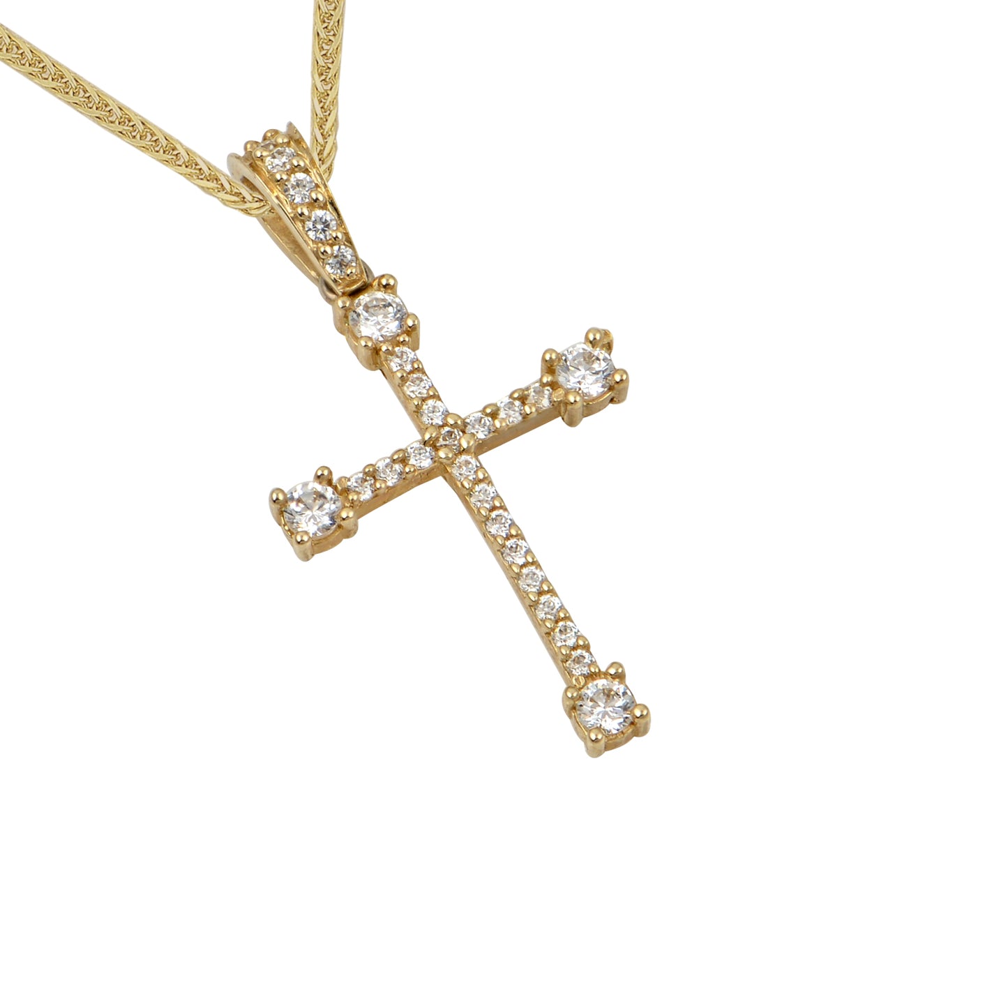 Facad’oro STA59 Χρυσός Γυναικείος Σταυρός 14ct