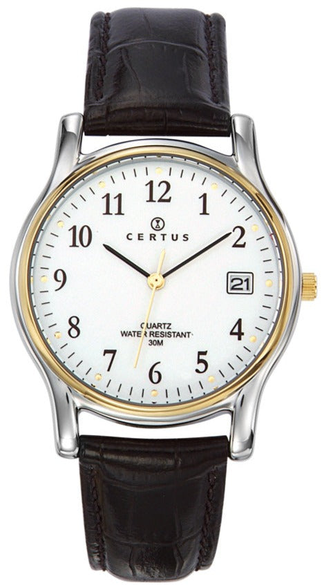 Certus 611273 Classic Mens Black Leather Strap