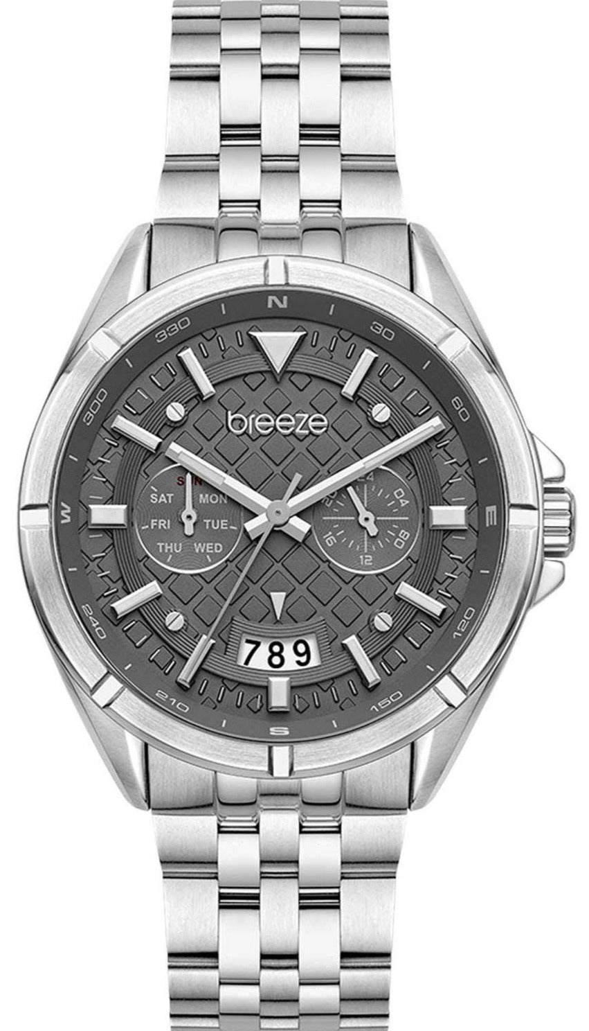 BREEZE 612472.7 Robusto Silver Stainless Steel Bracelet