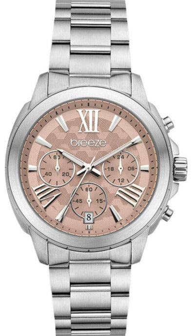 BREEZE 612481.4 Chronique Chronograph Silver Stainless Steel Bracelet