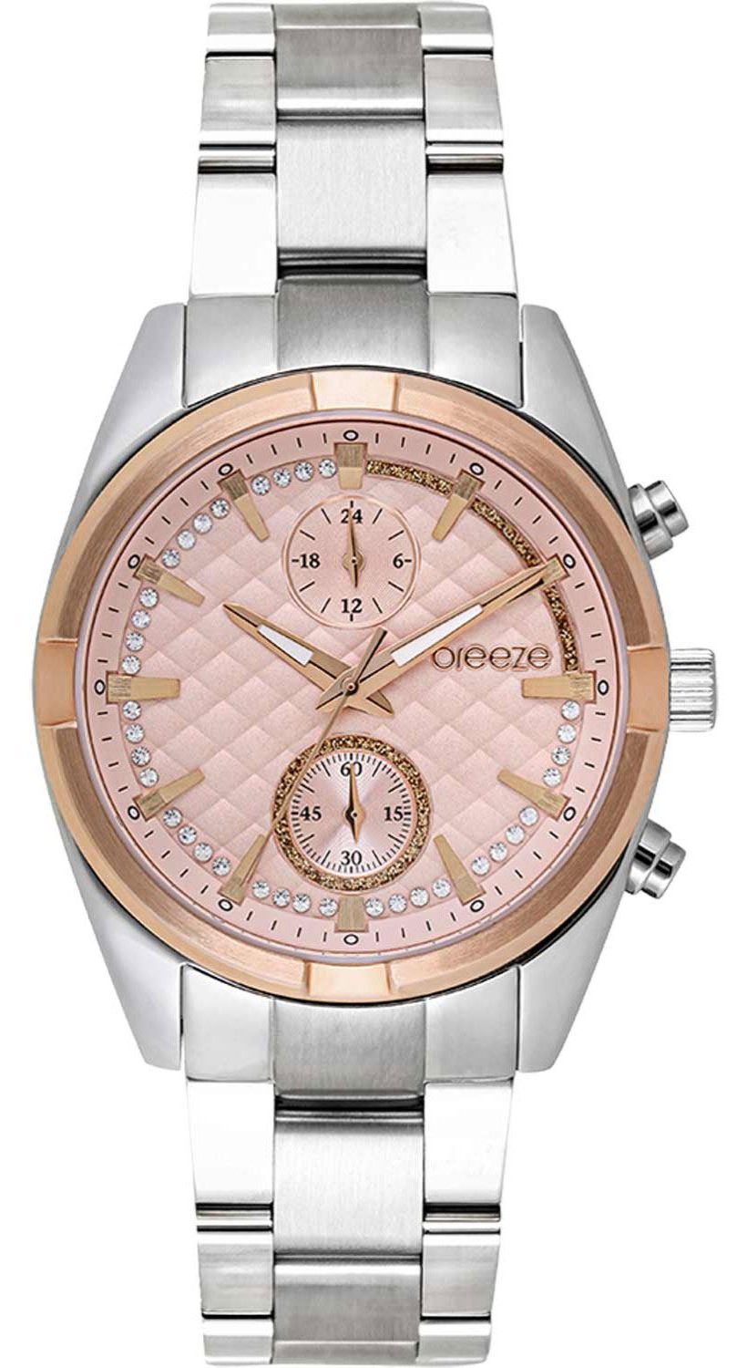 BREEZE 212281.2 Prestinia Swarovski Chronograph Gold Stainless Steel Bracelet