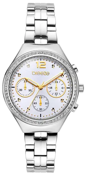 BREEZE 612561.1 Absolute Chronograph Silver Stainless Steel Bracelet
