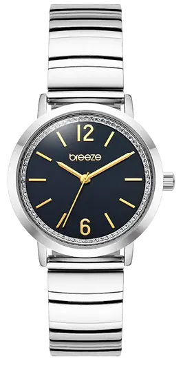 BREEZE 612571.2 Halo Silver Stainless Steel Bracelet