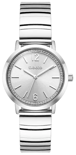 BREEZE 612571.4 Halo Silver Stainless Steel Bracelet